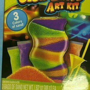 Crafts Kit Anker Art Glow Sand Art 3 Bags Colors of Sand Kids 6 Pcs Kit Sealed